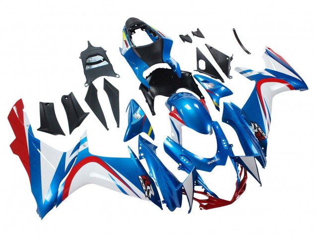 Carena Moto Suzuki GSXR 600 / GSXR 750 2011-2024 - Blu Bianco Rosso