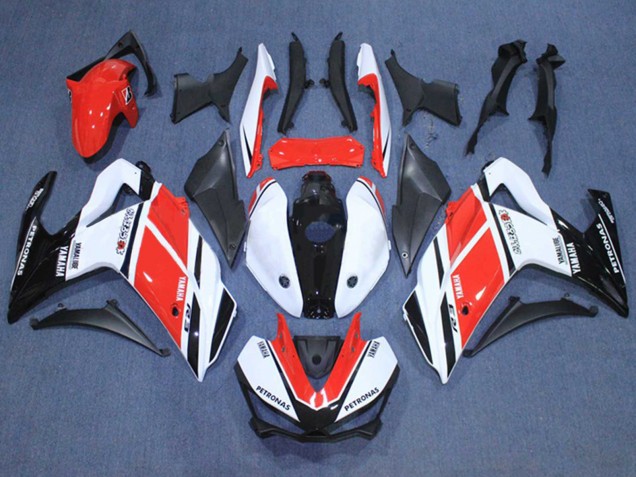 Carena Moto Yamaha YZF R3/R25 2015-2018 - Bianco Rosso Nero Petronas Yamalube