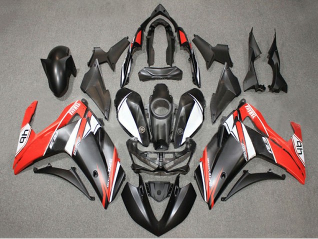 Carena Moto Yamaha YZF R3/R25 2015-2018 - Bianco Rosso Nero Opaco 46