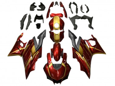 Carena Moto Yamaha YZF R3/R25 2019-2021 - Rosso Oro Nero Opaco