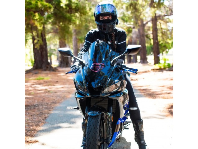 Carena Moto Yamaha YZF R3/R25 2022-2024 - Blu Nero Lucido