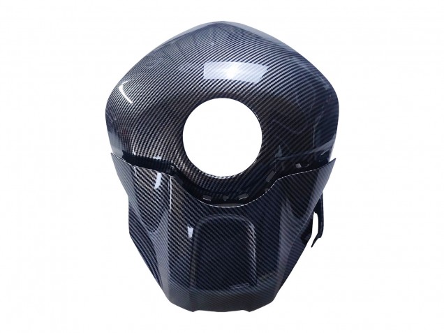 Carena Moto Yamaha YZF R3/R25 2022-2024 - Nero Fibra di Carbonio Stile Oro Rosso ABBOT