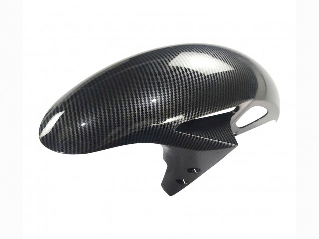 Carena Moto Yamaha YZF R3/R25 2022-2024 - Nero Fibra di Carbonio Stile Argento Blu