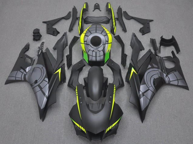 Carena Moto Yamaha YZF R3/R25 2022-2024 - Nero Opaco Grigio Giallo Verde