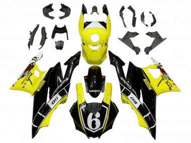 Carena Moto Yamaha YZF R3/R25 2022-2024 - Giallo Bianco Nero Lenovo 6