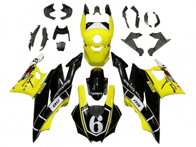 Carena Moto Yamaha YZF R3/R25 2022-2024 - Giallo Bianco Nero Lenovo 6