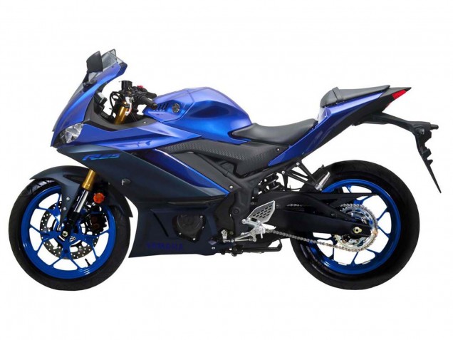 Carena Moto Yamaha YZF R3/R25 2022-2024 - Blu Nero Opaco