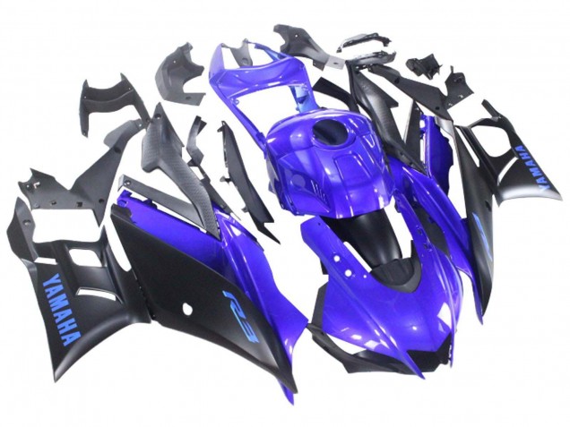 Carena Moto Yamaha YZF R3/R25 2022-2024 - Blu Nero Opaco