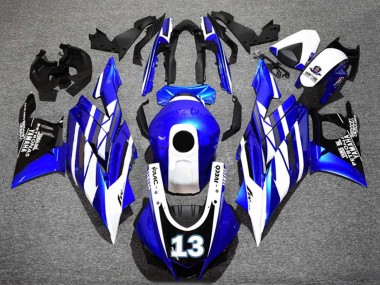Carena Moto Yamaha YZF R3/R25 2022-2024 - Blu Bianco Nero Petronas Yamalube 13