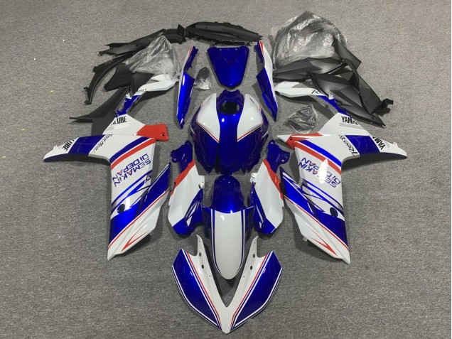 Carena Moto Yamaha YZF R3/R25 2022-2024 - Blu Bianco Rosso Semakin Didepan