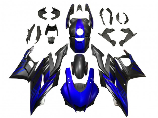 Carena Moto Yamaha YZF R3/R25 2022-2024 - Blu Nero Opaco