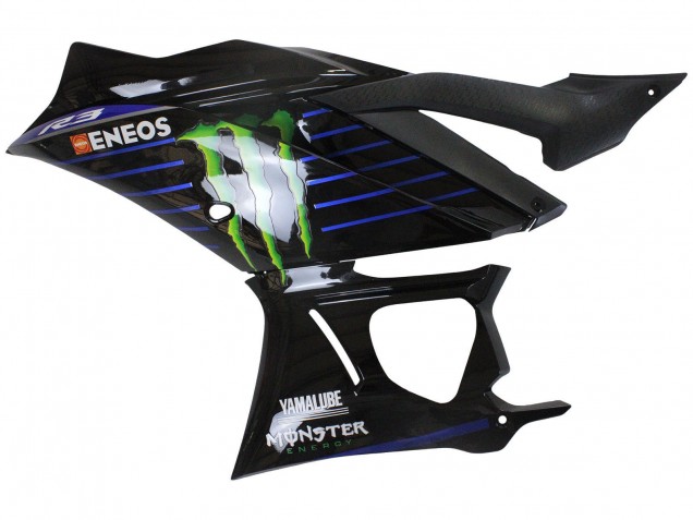 Carena Moto Yamaha YZF R3/R25 2022-2024 - Blu Verde Nero Mostro Yamalube ENEOS