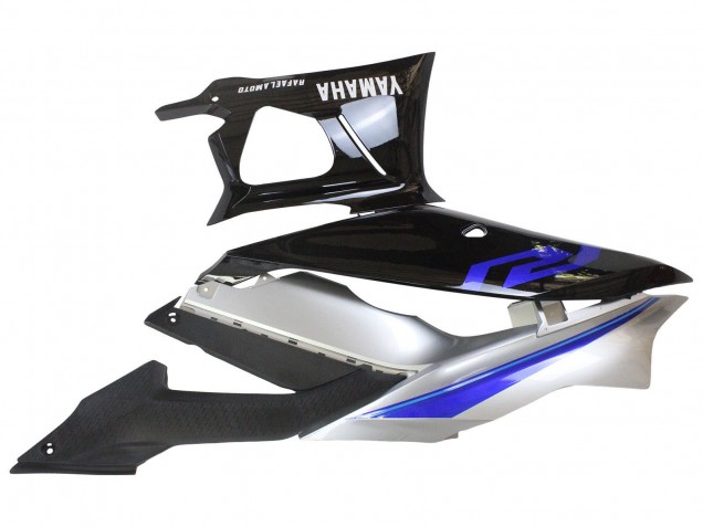 Carena Moto Yamaha YZF R3/R25 2022-2024 - Argento Blu Nero Lucido