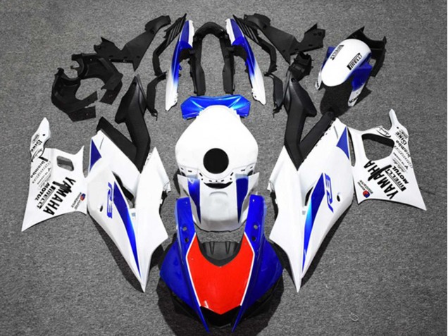 Carena Moto Yamaha YZF R3/R25 2022-2024 - Bianco Blu Rosso Nero Motul