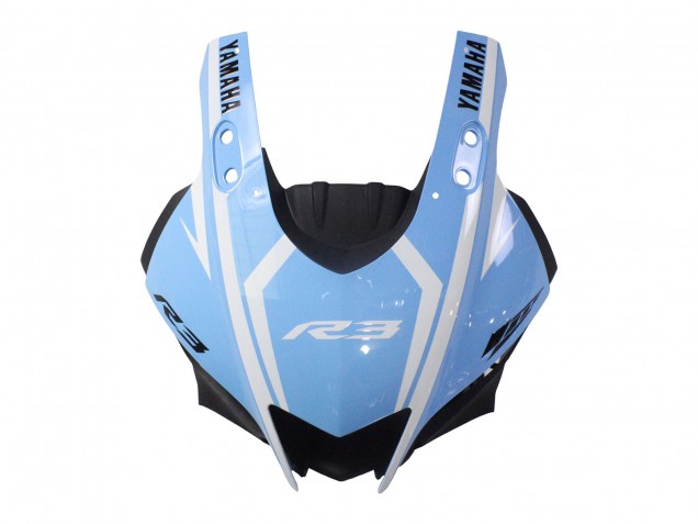 Carena Moto Yamaha YZF R3/R25 2022-2024 - Bianco Azzurro Chiaro