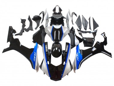 Carena Moto Yamaha YZF 1000 R1 2015-2019 - Argento Blu Nero Lucido