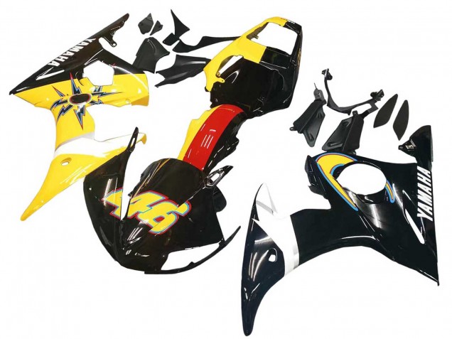Carena Moto Yamaha YZF R6S 2006-2009 - Giallo Rosso Nero Lucido 46