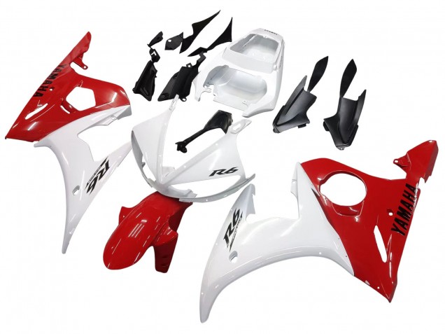Carena Moto Yamaha YZF R6S 2006-2009 - Bianco Rosso