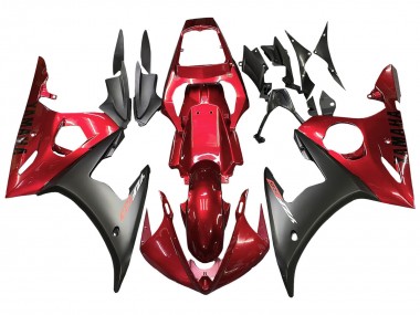 Kit Carena Moto Yamaha YZF R6S 2006-2009 - Rosso Nero Opaco