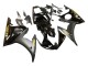 Carena Moto Yamaha YZF R6S 2006-2009 - Nero Lucido Nero Opaco Oro Decals
