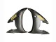 Carena Moto Yamaha YZF R6S 2006-2009 - Nero Lucido Nero Opaco Oro Decals