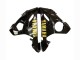 Carena Moto Yamaha YZF R6S 2006-2009 - Nero Lucido Nero Opaco Oro Decals