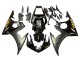 Carena Moto Yamaha YZF R6S 2006-2009 - Nero Lucido Nero Opaco Oro Decals
