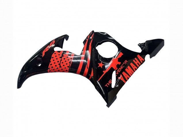 Carena Moto Yamaha YZF R6S 2006-2009 - Nero Lucido Rosso