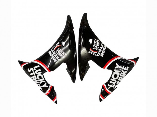 Carena Moto Yamaha YZF R6S 2006-2009 - Nero Lucido Rosso Bianco Lucky Strike Motul