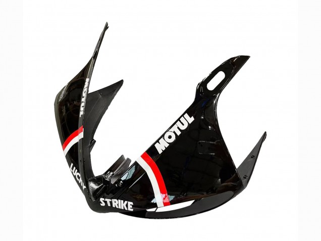 Carena Moto Yamaha YZF R6S 2006-2009 - Nero Lucido Rosso Bianco Lucky Strike Motul