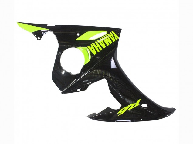 Carena Moto Yamaha YZF R6S 2006-2009 - Nero Lucido Neon Giallo