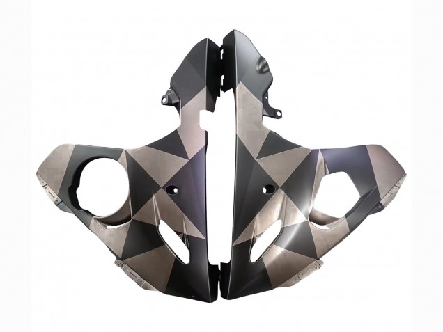 Carena Moto Yamaha YZF R6S 2006-2009 - Grigio Nero Opaco Geometrico