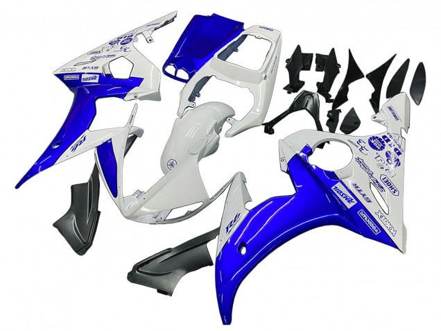 Carena Moto Yamaha YZF R6S 2006-2009 - Bianco Blu GYTR
