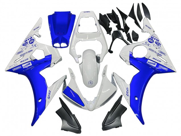 Carena Moto Yamaha YZF R6S 2006-2009 - Bianco Blu GYTR
