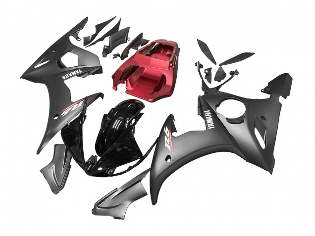 Carena Moto Yamaha YZF R6S 2006-2009 - Nero Rosso