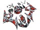 Carena Moto Yamaha YZF R6S 2006-2009 - Nero Rosso Grigio Camouflage