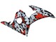 Carena Moto Yamaha YZF R6S 2006-2009 - Nero Rosso Grigio Camouflage