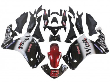 Carena Moto Honda CBR250RR 2011-2015 - Nero Lucido Bianco West Rosso HRC 62