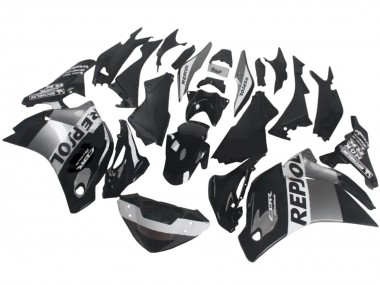Carena Moto Honda CBR250RR 2011-2015 - Argento Bianco Nero Lucido Repsol