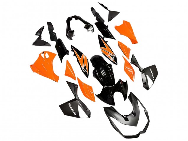 Carena Moto Kawasaki Z1000 2010-2013 - Arancia Nero Lucido