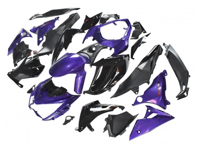 Carena Moto Kawasaki Z1000 2014-2019 - Viola Nero Lucido Nero Opaco