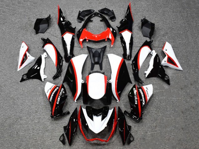 Carena Moto Kawasaki Z1000 2014-2019 - Nero Lucido Bianco Rosso