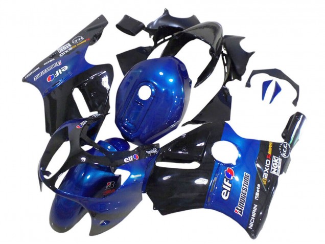 Carena Moto Kawasaki ZX12R 2000-2001 - Blu Nero Lucido Elf Bridgestone