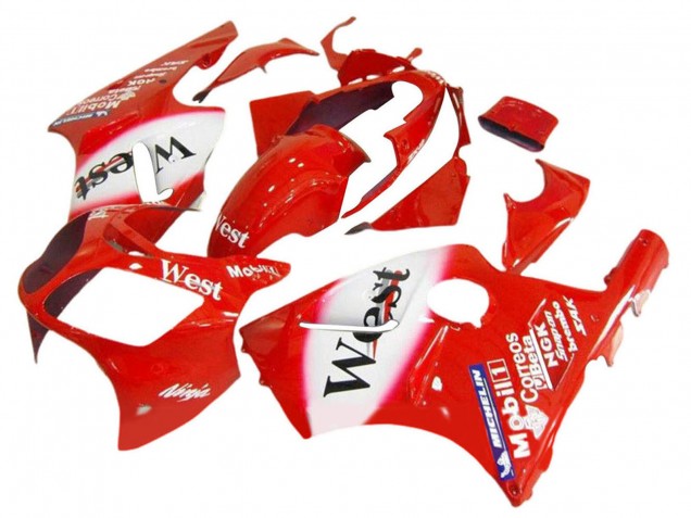 Carena Moto Kawasaki ZX12R 2000-2001 - Rosso Bianco Nero West