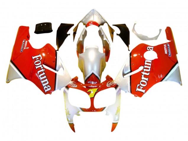 Carena Moto Kawasaki ZX12R 2000-2001 - Argento Rosso Fortuna Motul 7