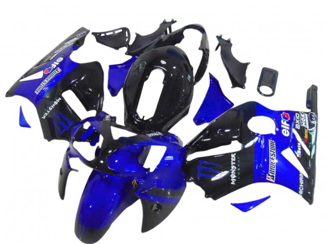 Carena Moto Kawasaki ZX12R 2000-2001 - Nero Lucido Blu Mostro