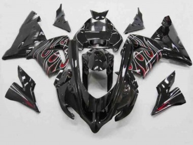 Carena Moto Kawasaki ZX10R 2004-2005 - Nero Rosso Bianco Fiamma