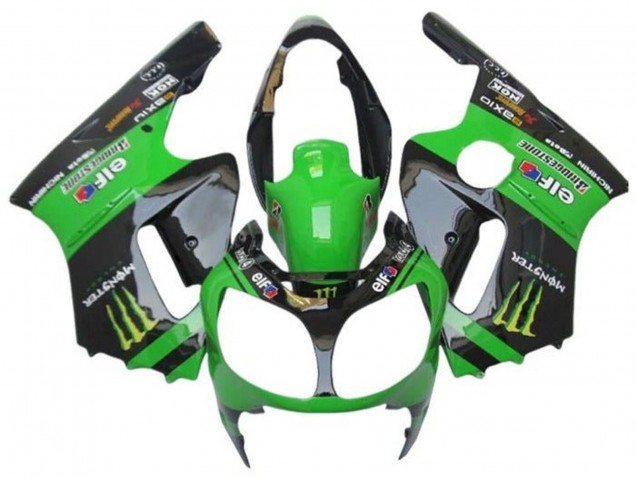 Carena Moto Kawasaki ZX12R 2002-2006 - Verde Nero Lucido Elf Touch4 Mostro