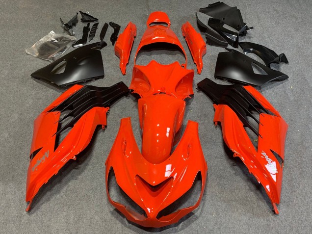 Carena Moto Kawasaki ZX14R ZZR1400 2012-2024 - Rosso Nero Opaco
