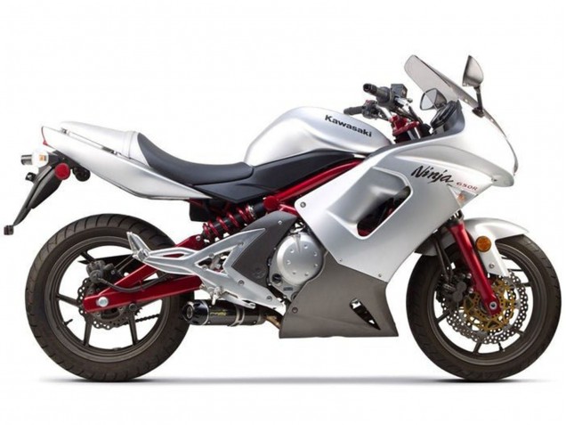 Carena Moto Kawasaki Ninja 650 EX650 2006-2008 - Argento Nero Rosso